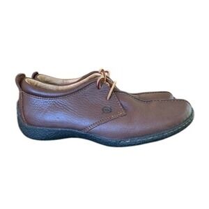 Born Brown Nubuck Leather‎ Driving Oxford Moccasins Shoes Women 7.5 M/W W6244